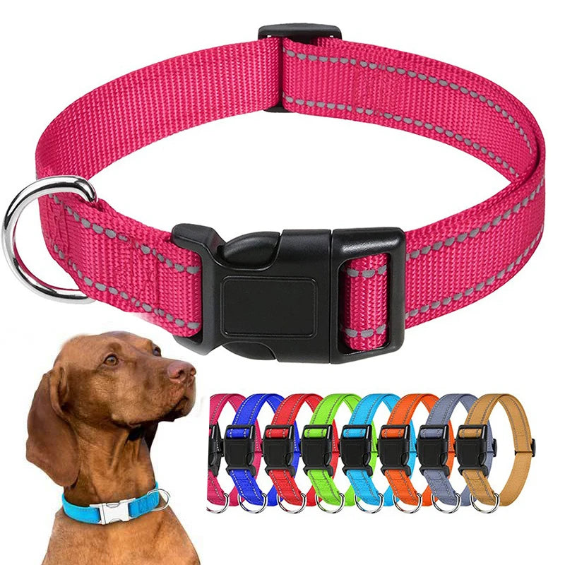 Justerbart halsband med reflexsömmar
