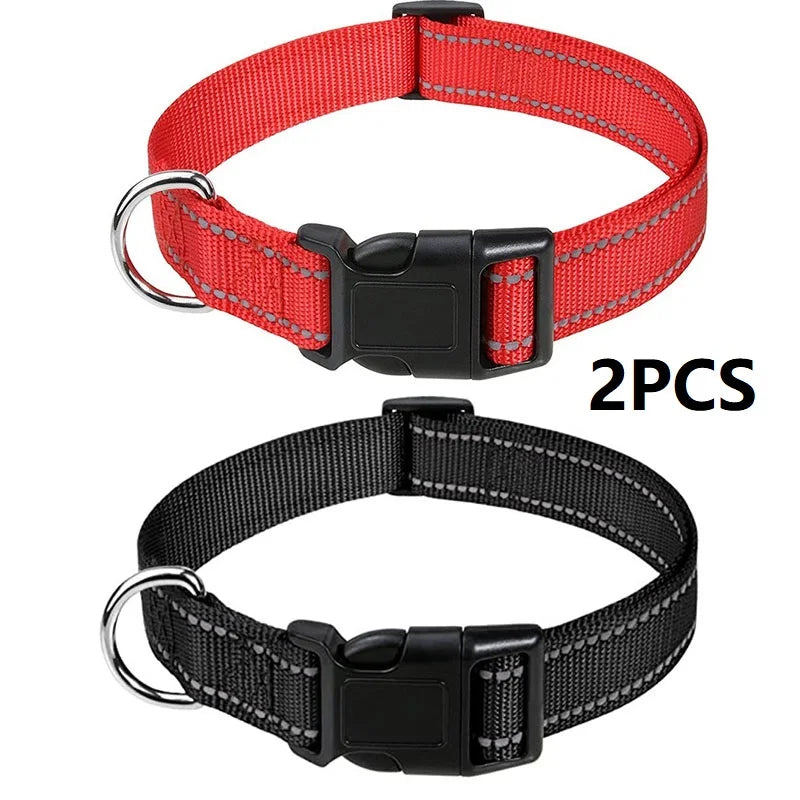 Justerbart halsband med reflexsömmar