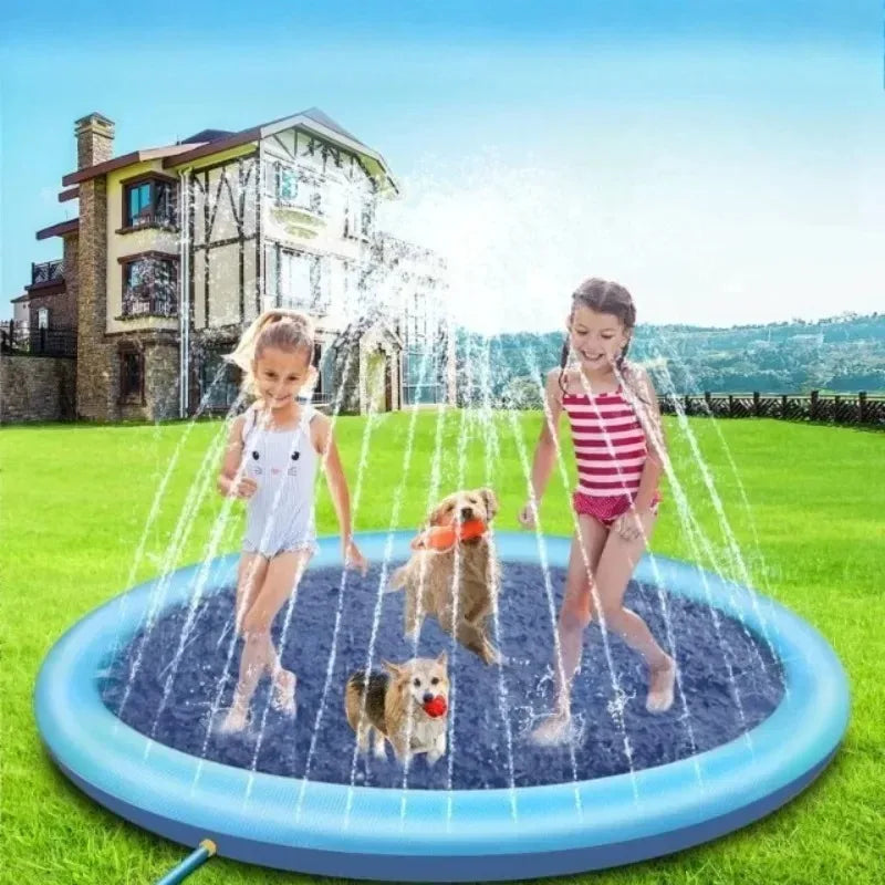 Vattenlekmatta med sprinkler