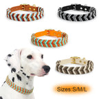 Hundhalsband med flätat mönster
