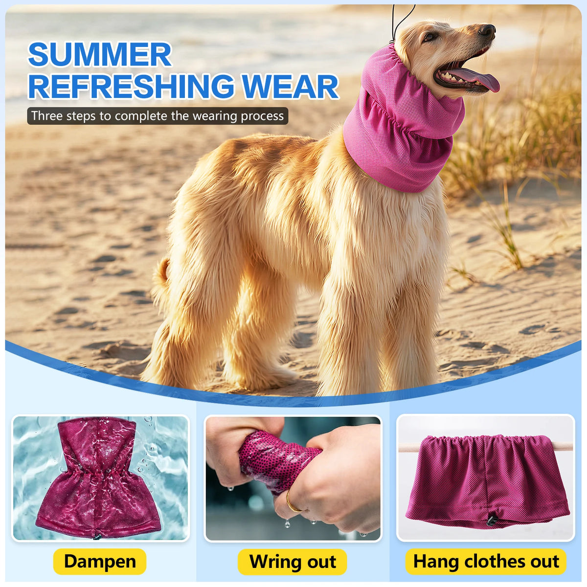 Justerbar sommartub för hund