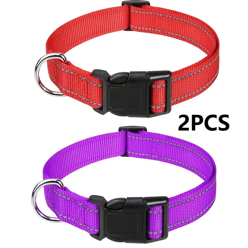 Justerbart halsband med reflexsömmar