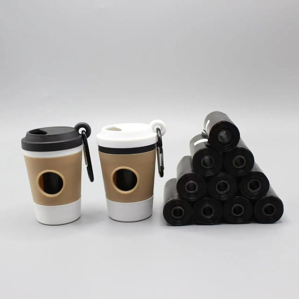 Bajspåsehållare som kaffemugg