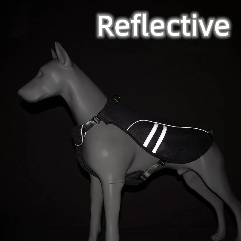 Grå kylväst med reflexdetaljer