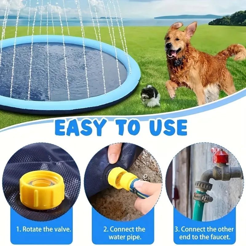 Vattenlekmatta med sprinkler