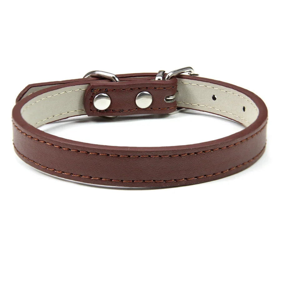 Hundhalsband i konstläder