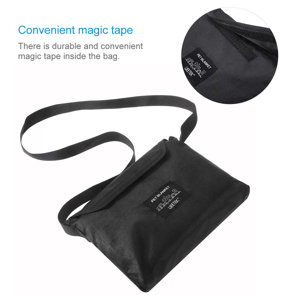 Lätt resefilt med mörk undersida