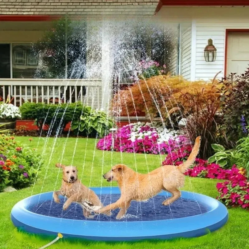Vattenlekmatta med sprinkler