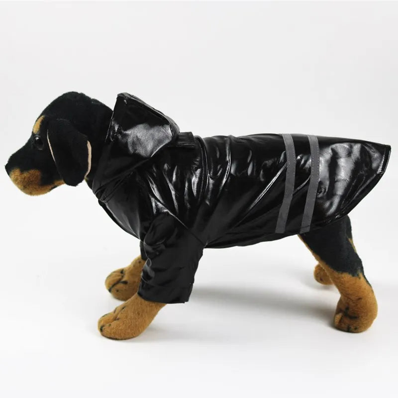 Regnjacka med huva för hund