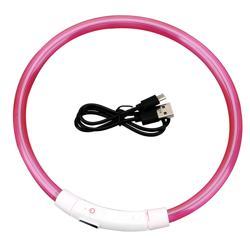 Lysande halsring med USB-laddning