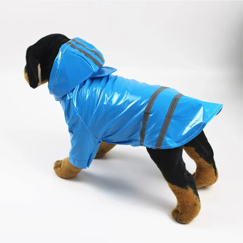 Regnjacka med huva för hund
